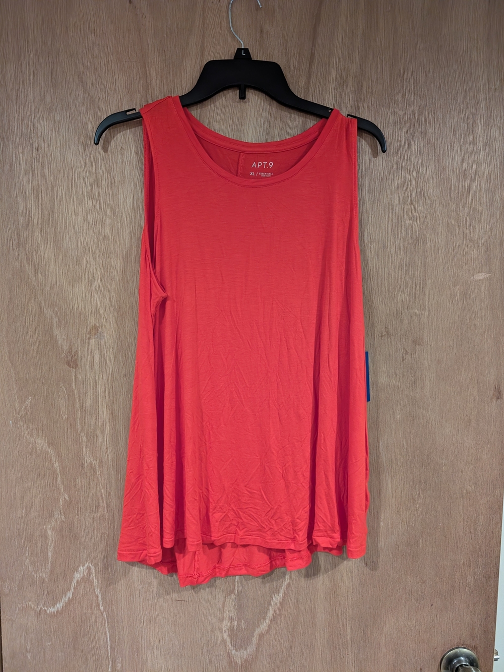 Apt. 9 Coral Red Sleeveless Swing Tank Top